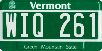 VT license plate WIQ261