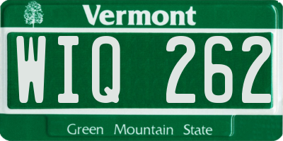 VT license plate WIQ262