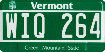 VT license plate WIQ264