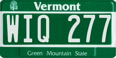 VT license plate WIQ277