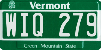 VT license plate WIQ279