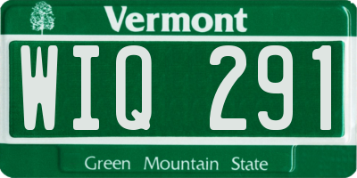 VT license plate WIQ291