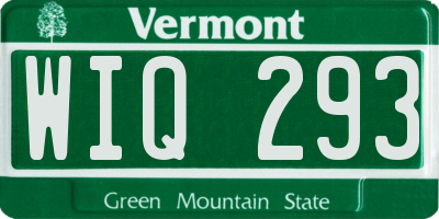 VT license plate WIQ293