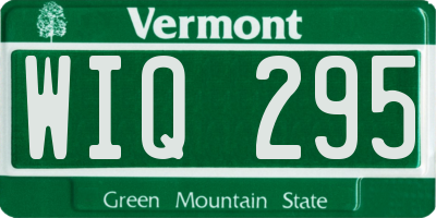 VT license plate WIQ295