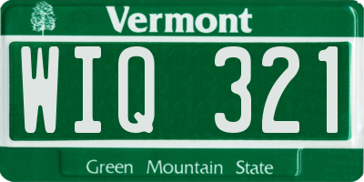 VT license plate WIQ321