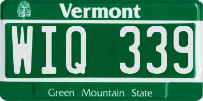 VT license plate WIQ339