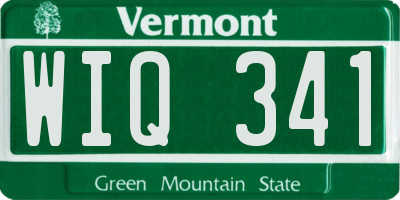 VT license plate WIQ341