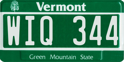 VT license plate WIQ344