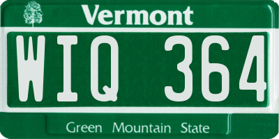 VT license plate WIQ364
