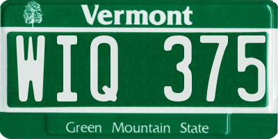 VT license plate WIQ375