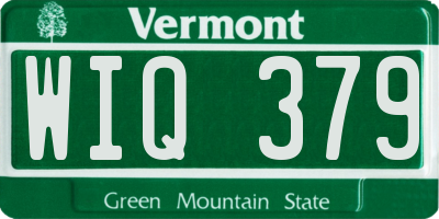 VT license plate WIQ379