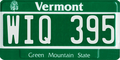 VT license plate WIQ395