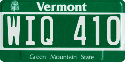 VT license plate WIQ410
