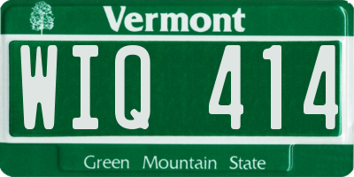 VT license plate WIQ414
