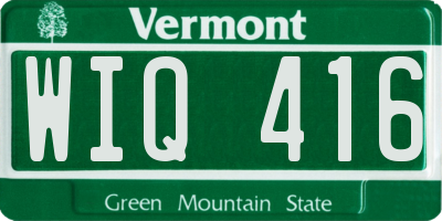 VT license plate WIQ416