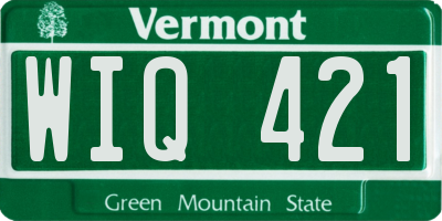 VT license plate WIQ421