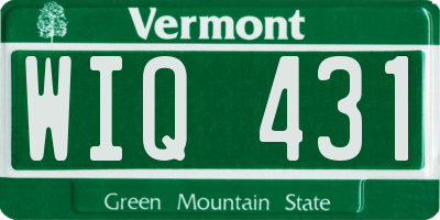 VT license plate WIQ431