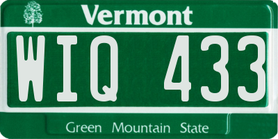 VT license plate WIQ433