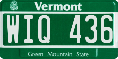 VT license plate WIQ436