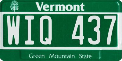 VT license plate WIQ437