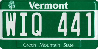 VT license plate WIQ441