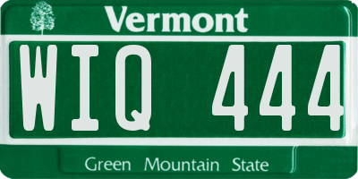 VT license plate WIQ444