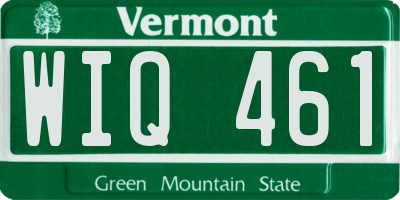 VT license plate WIQ461