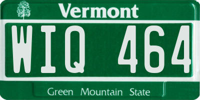 VT license plate WIQ464