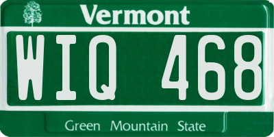 VT license plate WIQ468