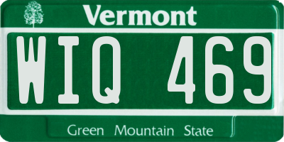 VT license plate WIQ469