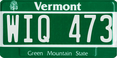 VT license plate WIQ473