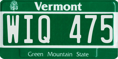 VT license plate WIQ475
