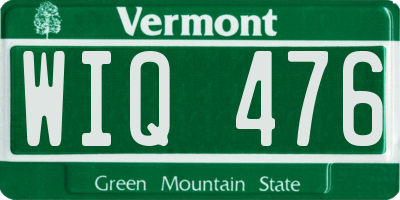 VT license plate WIQ476