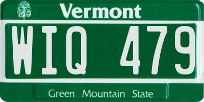 VT license plate WIQ479