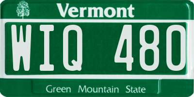 VT license plate WIQ480