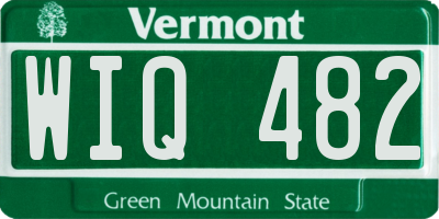 VT license plate WIQ482