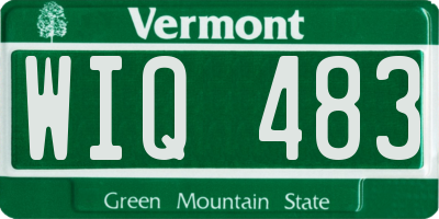 VT license plate WIQ483