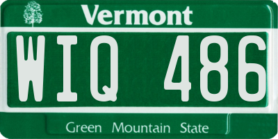 VT license plate WIQ486