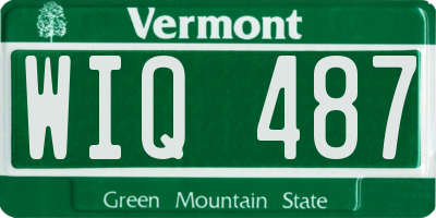 VT license plate WIQ487