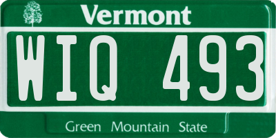 VT license plate WIQ493
