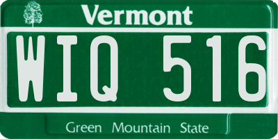 VT license plate WIQ516