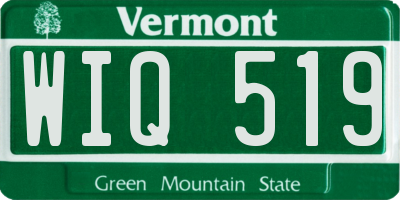VT license plate WIQ519