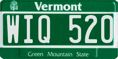 VT license plate WIQ520
