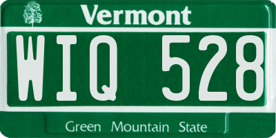 VT license plate WIQ528