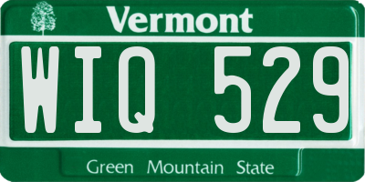 VT license plate WIQ529