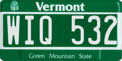 VT license plate WIQ532