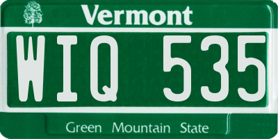 VT license plate WIQ535