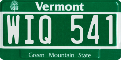 VT license plate WIQ541