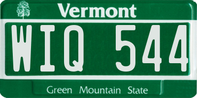 VT license plate WIQ544