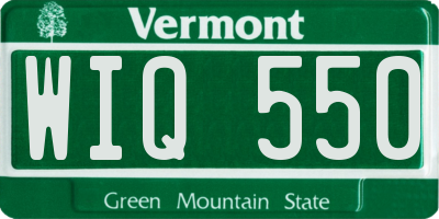 VT license plate WIQ550